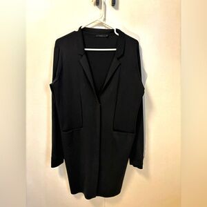 COS viscose black snap button sweater